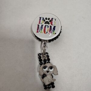 Dog Mom Badge Reel Teacher Nurse ID Badge Holder Cute Retractable Badge Holder
